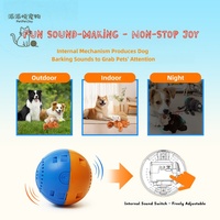 PetPetJoy Niedlicher Täglicher Plüsch-Vibrationsball Hundespielzeug mit Geräusch & Automatischem Gehen für Kleine Hunde/Welpen Teddy Corgi