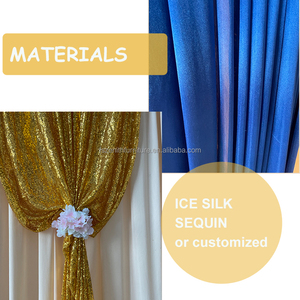 Croix <span class=keywords><strong>d</strong></span>'<span class=keywords><strong>or</strong></span> Designs paillettes glace soie gaze tissu toile de fond tissu rideau rideaux pour mariage scène événements <span class=keywords><strong>d</strong></span>écoration fournitures - Product Image 4