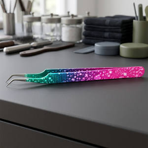 Curved Tip Precision <b>Eyelash</b> Tweezers Stainless Steel U-Shape Durable <b>Beauty</b> <b>Tool</b> for Lash Extension - Product Image 4