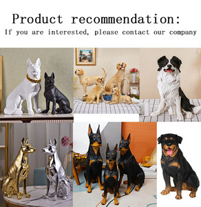 実物大ガーデン樹脂製ドーベルマン像 犬の像 舌を出した動物の置物 装飾的な庭の装飾 シミュレーション彫刻 - Product Image 5