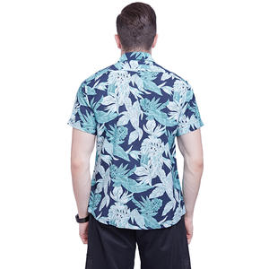 ビーチシャツ100% コットン抗しわ通気性カスタム男性用クイックドライポプリン海の島の恋人印刷 - Product Image 6