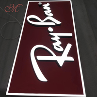 Caisses lumineuses publicitaires rectangulaires personnalisées avec élément décoratif Cadre de panneau de signalisation pour grandes entreprises
