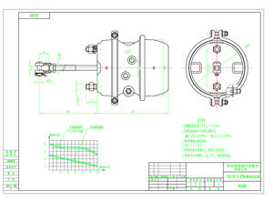 <span class=keywords><strong>Chambre</strong></span> de frein à ressort pneumatique 3030 T30/30DD 2.5 "course pour Semi-camion accessoires camions systèmes de freinage - Product Image 4