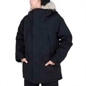 Parka Larga para Hombre, Cortavientos con Capucha para Invierno, Talla Grande, Transpirable, Ecológica, con Forro de Lona de Algodón y Felpa - Product Image 3