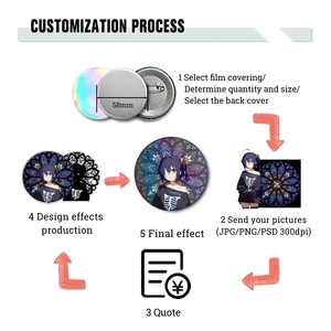 Khuyến mại Anime tùy chỉnh tấm thiếc huy hiệu với in kỹ thuật số Vòng Holographic thiết kế an toàn <span class=keywords><strong>Pin</strong></span> & tùy chỉnh kích thước tùy chọn - Product Image 6