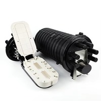 Caja de Empalme de Fibra Óptica Tipo Domo GJS10-Q, 24/48/96 Núcleos, Sellado Termocontraíble, Impermeable IP68, Compatible con SC/FC/ST/LC FOSC