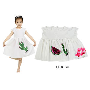 Robe d'été sans manches pour bébé fille, personnalisable avec impression numérique, idéale pour les fêtes et anniversaires - Product Image 1
