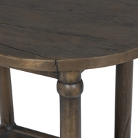 Table basse ronde en bois massif de style vintage américain, petite table basse de style antique pour la maison, directement de l'usine