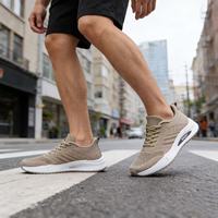 Chaussures PVC pour hommes, tendance mode, à rayures, respirantes, en maille tricotée, à lacets, semelle intermédiaire EVA souple et confortable, printemps, automne, été, vente en gros à prix abordable