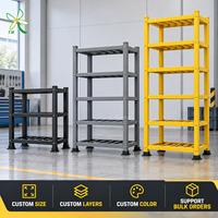 Scaffalatura Portatile a Quattro Livelli per Forniture Aziendali, Resistente e di Grande Capacità, per Linee di Produzione, Scaffale in FRP per Magazzino
