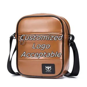 Kazze New arriva Business Style Crossbody Bag polifunzionale Casual fionda Pack resistente borsa in vera pelle da uomo