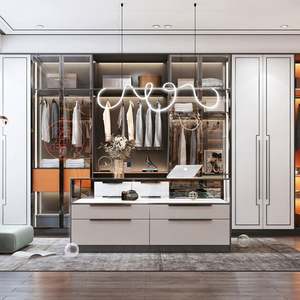 Customized Luxury Bedroom <b>Wardrobe</b> Closets Furniture Clothes Systems <b>Wooden</b> <b>Wardrobes</b> Cabinet Design - Product Image 4