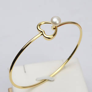 Brazalete Elástico de Plata S925 con Diseño de Amor, Hecho a Mano, para Mujer, con Soporte para Perlas de 5-7.5 mm, Semi-Acabado, 508, Accesorios de Joyería - Product Image 3