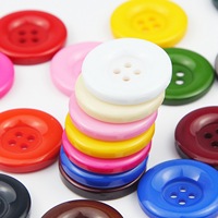 Grands boutons ronds en résine cousus à la main - Noir/Blanc pour manteaux en laine et pantalons habillés, fabriqués en Chine, style simple