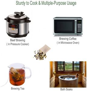 Drawstring <b>Tea</b> Bath Bags With Natural Unbleached Paper Disposable <b>Tea</b> Bag Filter Paper for <b>Loose</b> <b>Tea</b> - Product Image 4