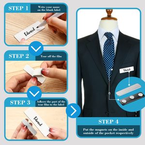 100 gói thẻ tên từ với nhãn thẻ tên trống - Product Image 3