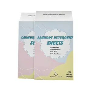 Customized Deep Cleaning Clothes Biodegradable Lemon Dissolvable Laundry Detergent Sheet