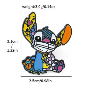 趣味缝线金属徽章动画创意合金珐琅别针彩绘模型纪念品背包服装配件铸造雕刻 - Product Image 4