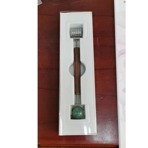 Masajeador Facial de madera y acero inoxidable, rodillo de masaje corporal de Metal con esfera con <span class=keywords><strong>rueda</strong></span> Espinosa - Product Image 4