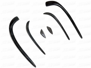 CANARDS DE PARACHOQUES DELANTERO DE FIBRA DE CARBONO ESTILO REVOZ para <span class=keywords><strong>MERCEDES</strong></span> <span class=keywords><strong>BENZ</strong></span> W205 <span class=keywords><strong>C180</strong></span> C200 C260 <span class=keywords><strong>SPORT</strong></span> 2015-2016 - Product Image 4