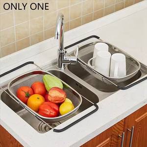 Stainless Steel Telescopic <strong>Strainer</strong> Basket, Vegetable Fruit <strong>Strainers</strong>,Rubber Handle Kitchen <strong>Sink</strong> <strong>Strainer</strong> Basket Tool - Product Image 5