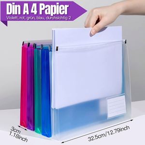 Hot Sale 3D <b>A4</b> Expandable <b>File</b> Folder Binder PP Document Pouch Office & School <b>File</b> Bag With Zippered and Labeled Bag - Product Image 2