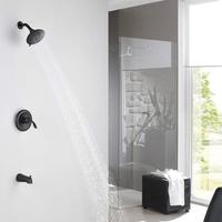 Aquacubic Robinet de douche mural en laiton noir multifonctionnel certifié UPC