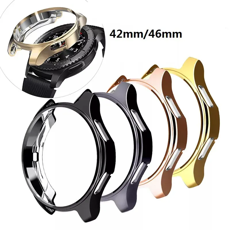 Soft TPU Protector Bumper Lightweight Frame Accessories Flexible Hollow Out Cover for Samsung Gear S3 Galaxy Watch Case