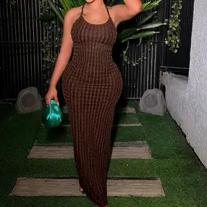 2024 New Summer Women's Formal Elegant Maxi Bodycon Dress Sexy Party Night Clubwear Cocktail Dresses For Ladies