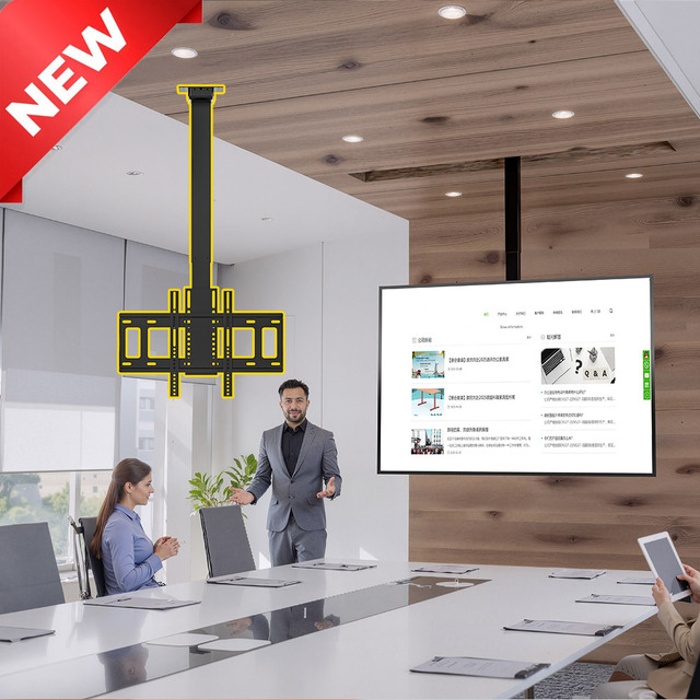 Electric Down Motorized Stand Rotating Ceiling TV Lift Bracket Wall LED LCD Swivel VESA TV Mount