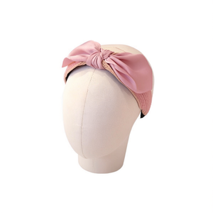 Fascia per Capelli in Velluto Tencel con Fiocco in Erba Sintetica, Accessorio Moda per Donne - Product Image 2