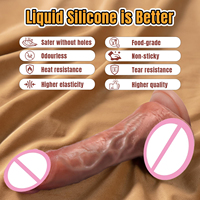 Dildo Anal Realista de 8 Pulgadas, Grueso, Firme y Flexible con Ventosa Fuerte y Bolas Grandes, Juguetes Sexuales para Adultos de Silicona Líquida Suave para Hombres
