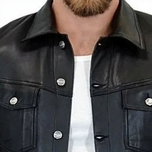 New Arrival High Quality Customized Full Sleeves Light Weight Men Lamb Leather <b>Shirt</b> in Multi Colors Leather <b>Shirts</b> - Product Image 3