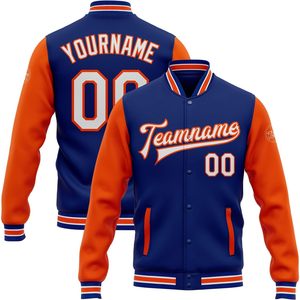 เสื้อแจ็คเก็ตเบสบอลแบบกำหนดเองได้ ยูนิเซ็กซ์ สไตล์ Letterman ปักชื่อและหมายเลข  แบบ Preppy สำหรับใส่ในฤดูใบไม้ร่วง - Product Image 1