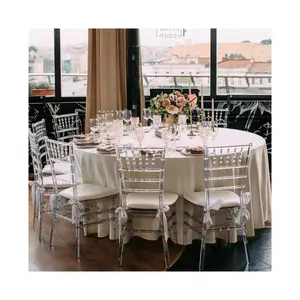Hotel Großhandel KD Design Hochzeits feier Tiffany Transparente Acryl Kristall klare Chiavari Stühle für Event
