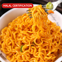 Nouilles Halal Lian Yuan aux œufs de crabe et au bœuf, farine de blé, paquet de 5, nouilles instantanées en sachet, repas instantanés à cuisson rapide, collations de minuit