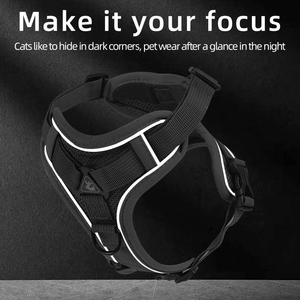 Cat Harness and Leash Set Escape Proof Reflective Puppy Kitten Chest Strap Walking Harness Adjustable Soft Breathable Mesh Vest - Product Image 4