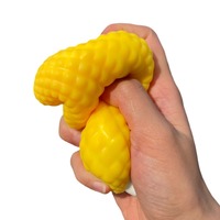 Bola Stres Jagung Renyah dan Lembut, Mainan Fidget Buatan Tangan, Bola Remas Renyah, Blok Bulat Isi ASMR, Mainan Anti Stres untuk Dewasa