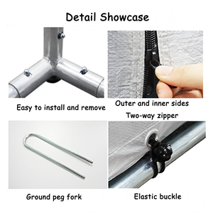 Abri de rangement extérieur pour vélos, <span class=keywords><strong>tente</strong></span> de jardin imperméable de style Ridge pour moto, outils de jardin, jouets, tondeuse à gazon - Product Image 3
