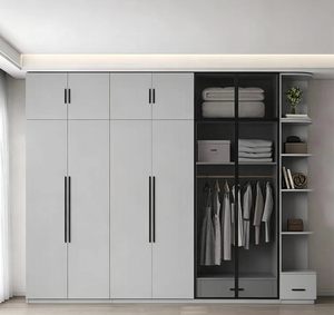 Armoire de chambre en bois grande taille, style ouvert, vente directe usine Chine, meuble portable <span class=keywords><strong>pas</strong></span> <span class=keywords><strong>cher</strong></span> - Product Image 2