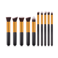 Pinceaux de maquillage professionnels en vente directe d'usine, marque privée, ensemble de 10 pinceaux de maquillage