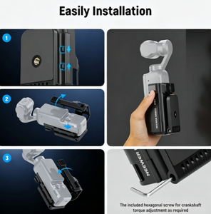 NEEWER BASICS <span class=keywords><strong>AC024</strong></span> Magnetische Kamerahalterung 180 Grad Drehbar für DJI Osmo Pocket 3 - Product Image 6