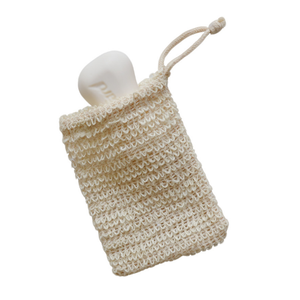 Wholesale organic cotton mesh bag natural eco-friendly sisal bath soap cleaning bag with roap