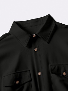 Ensemble ethnique pour hommes africains XS-2XL, chemise à col, manches courtes, chemise à simple boutonnage avec poches, pantalon uni, style Dashiki - Product Image 3
