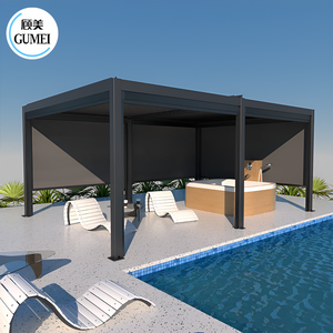 Pergola bioclimatique en aluminium au design moderne, imperméable, gazebo extérieur - Product Image 5
