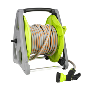 Carrete de <span class=keywords><strong>Manguera</strong></span> Portátil con Manivela, Tubo de Aluminio ABS PP de 1/2\", 45M, Soporte para Mangueras de <span class=keywords><strong>Agua</strong></span>, Carrito para Jardín - Product Image 2