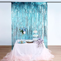 Vente en gros de rideaux à guirlandes métalliques pour fête, rideau à franges en feuille métallique dorée, fournitures de décoration pour toile de fond de fête