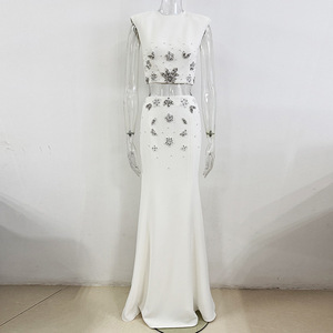 2026 early spring new style fashion heavy-duty beaded and diamond-<strong>studded</strong> <strong>blouse</strong> short top +skirt set two-piece set ready ship - Product Image 2
