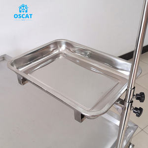 Mesa de Examen Veterinario OSCAT EUR PET de Acero Inoxidable con 2 Estantes, Soporte IV, Mesa de Diagnóstico y Tratamiento Veterinario - Product Image 6