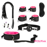 Niusida Produits Sexuels Jouets Érotiques pour Adultes Set BDSM Bondage Menottes Pinces à Tétons Baillon Fouet Corde Jouets Sexuels pour Couples